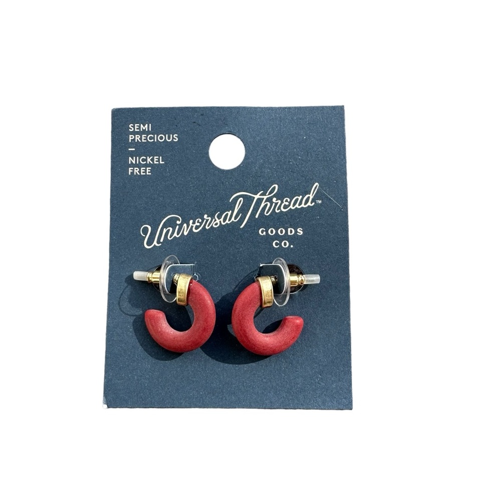 Universal Thread Goods Co. Burgundy Hoop Earrings